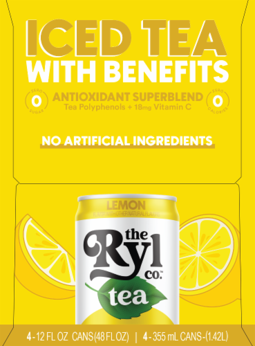 The Ryl Co.™ Zero Sugar Lemon Antioxidant Superblend Iced Tea Multipack Perspective: right