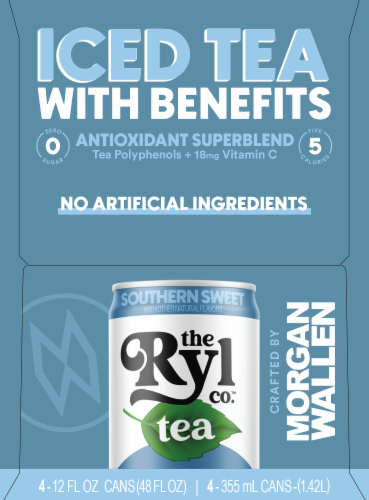 The Ryl Co.™ Morgan Wallen Zero Sugar Sweet Tea Energy Drink Multipack Cans Perspective: right