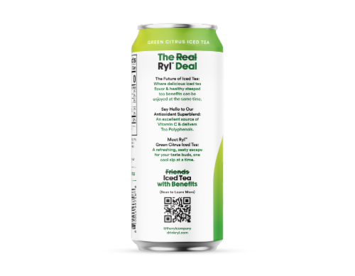 The Ryl Co.™ Green Citrus Antioxidant Blend Iced Tea With Benefits Perspective: right