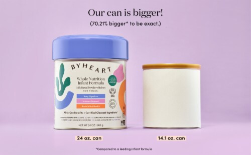 ByHeart 0-12 Months Whole Nutrition Infant Formula Baby 24 oz Perspective: right