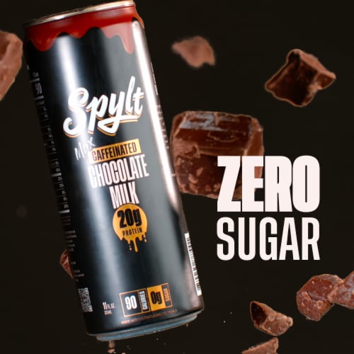 Spylt Max Caffeinated Chocolate Milk Can Perspective: right