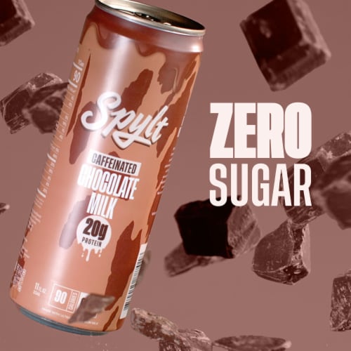 Spylt Caffeinated Chocolate Milk Can Perspective: right