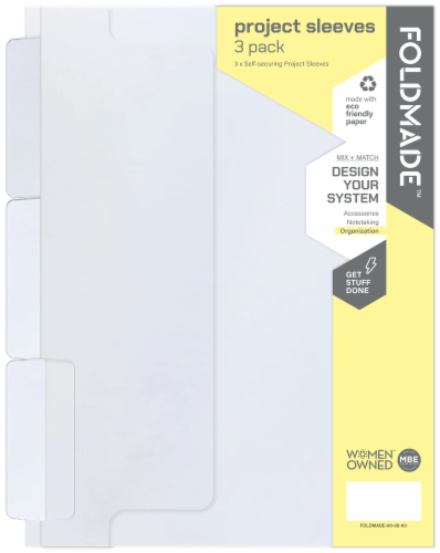 Foldmade™ Project Sleeve Folders Assorted Colors Perspective: right