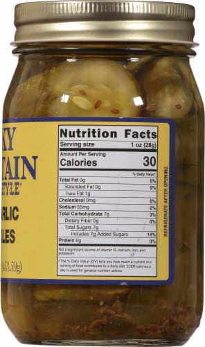 Smoky Mountain Southern Style Sweet Garlic Dill Pickles Perspective: right