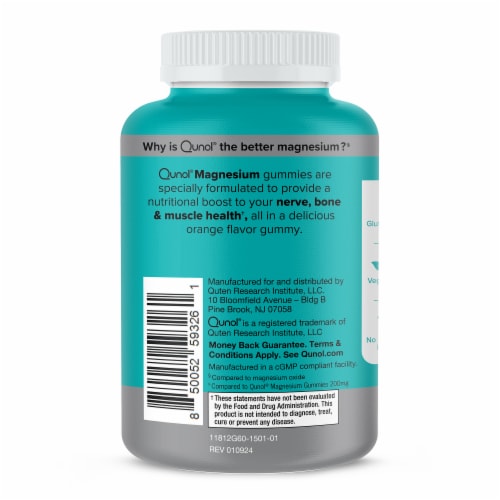 Qunol® Minerals Extra Strength Magnesium Gummies Perspective: right