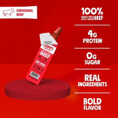 CHOMPLINGS Original Beef Sticks 14 Count Perspective: right