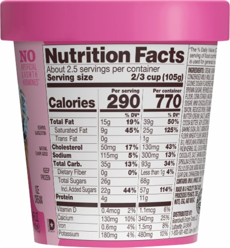 Baskin Robbins® Cookie Monster Ice Cream Pint Perspective: right