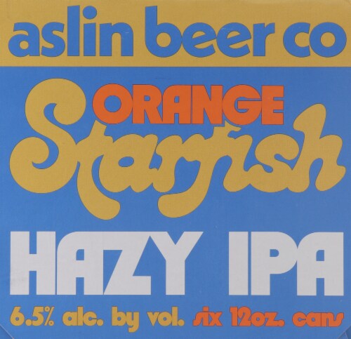 Aslin Beer Co Orange Starfish Hazy IPA Perspective: right