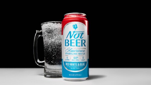 Not Beer® Red White & Blue American Sparkling Water Perspective: right