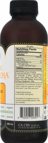GT's Living Foods Kombucha Lemonade Perspective: right