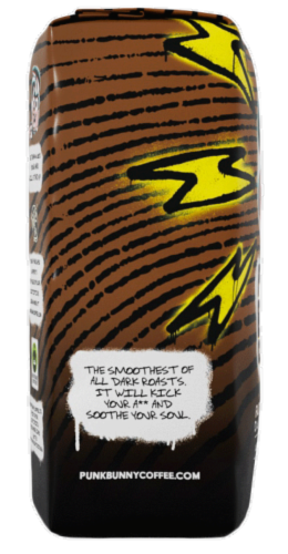 Punk™ Bunny Green Day Ultra Dark Ground Coffee Perspective: right
