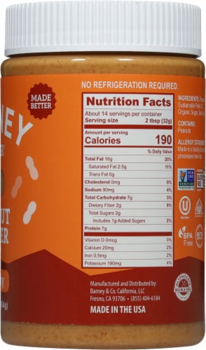 Barney Butter® Peanut Butter Spread Crunchy Perspective: right
