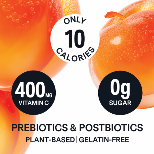 Dally™ Zero-Sugar Peach Gel Fruit Snack Pouch Perspective: right