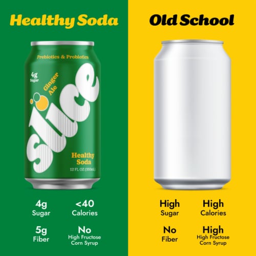 Slice Ginger Ale Healthy Soda Perspective: right