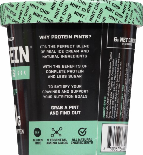 Protein® Pints Mint Chip Ice Cream Pint Perspective: right