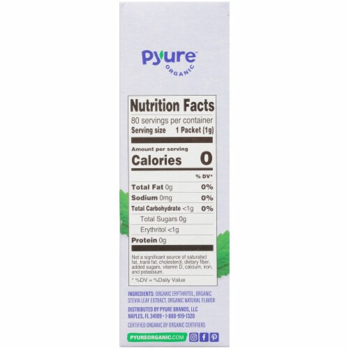 Pyure Organic Stevia Granular Sweetener Packets Perspective: right