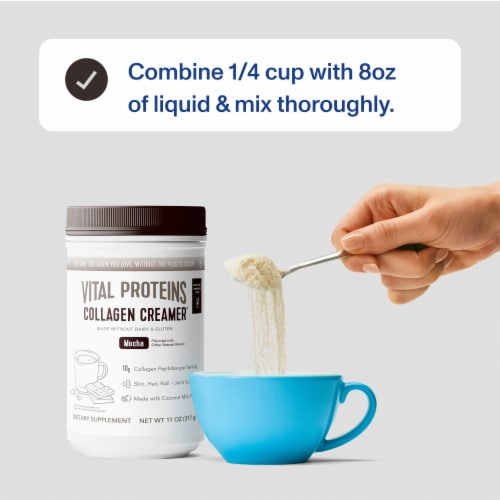Vital Proteins Mocha Collagen Creamer Dietary Supplement Perspective: right