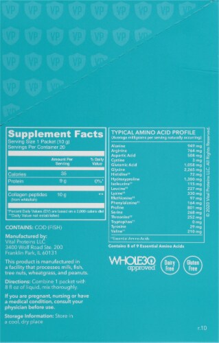 Vital Proteins Unflavored Marine Collagen Packets Perspective: right