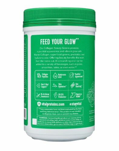 Vital Proteins Collagen Beauty Greens (Bovine) Dietary Supplement Perspective: right