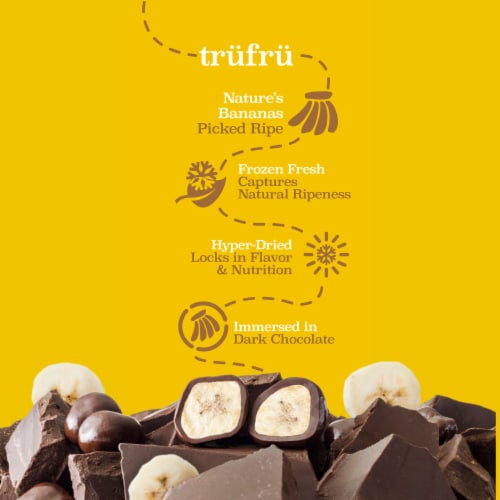 Tru Fru Bananas Hyper-Dried in Dark Chocolate Perspective: right
