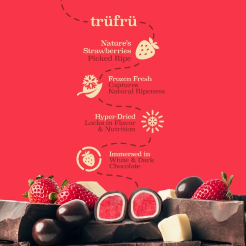 Tru Fru Strawberries Hyper-Dried in Dark Chocolate Perspective: right