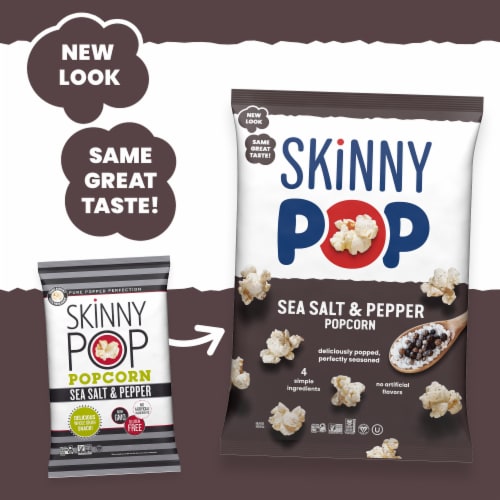 SkinnyPop Salt and Pepper Popcorn 4.4oz Perspective: right