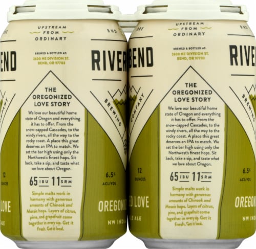 Riverbend Brewing Oregonized Love IPA Craft Beer Perspective: right