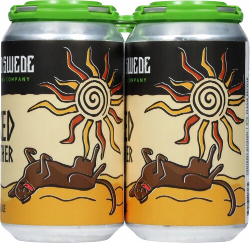 Mad Swede Brewing Company Naked Sunbather Nut Brown Ale Beer Perspective: right
