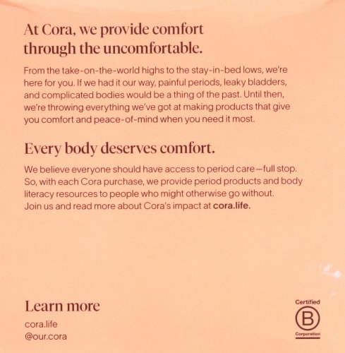 Cora® Organic Cotton The Comfort Fit Tampon Regular & Super Multipack Perspective: right