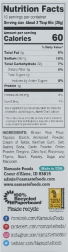 Namaste Foods Gluten Free Pizza Crust Mix Perspective: right