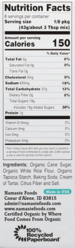 Namaste Foods Organic Yellow Cake Mix Perspective: right