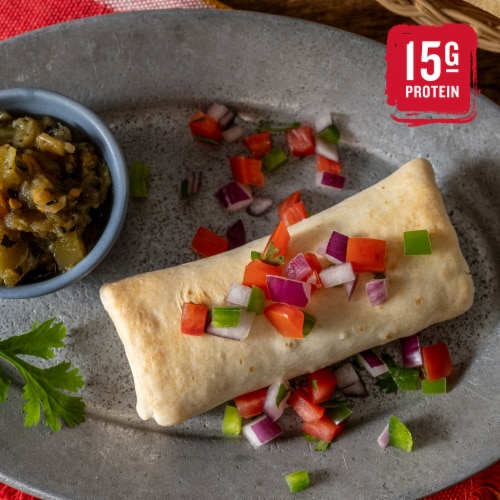 Red’s Steak & Cheddar Frozen Burrito Perspective: right