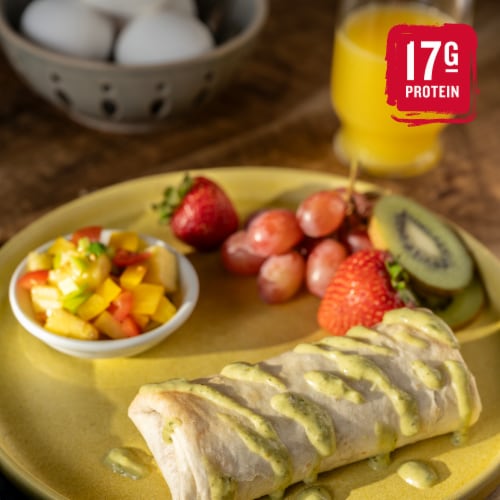 Red’s Cheesy Uncured Canadian Bacon Frozen Breakfast Burrito Perspective: right