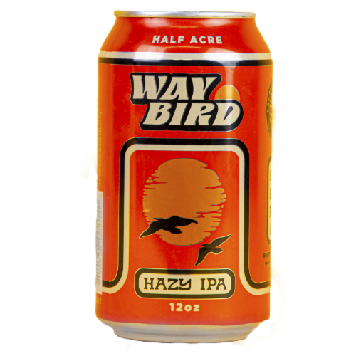Half Acre WayBird Hazy IPA Craft Beer Perspective: right