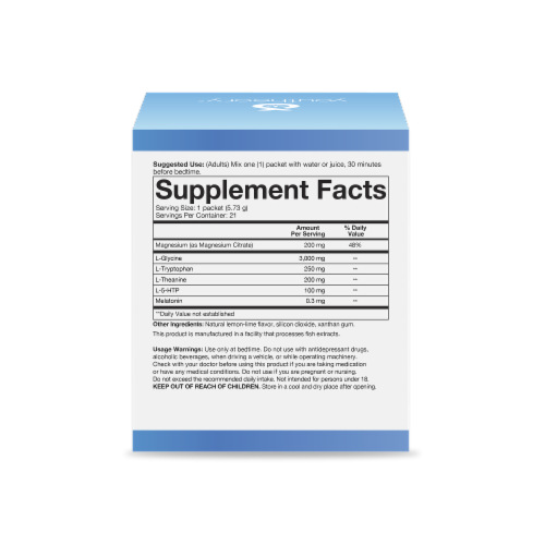 Youtheory Sleep Nighttime Powder Packets Perspective: right
