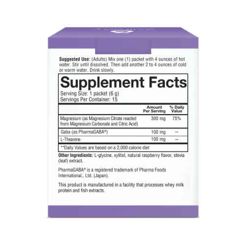 Youtheory Relax Natural Berry Flavor Instant-Mix Powder Packets Perspective: right
