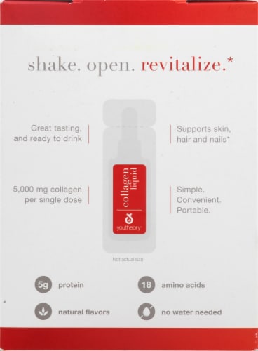 Youtheory® Natural Berry Collagen Liquid Dietary Supplement Perspective: right