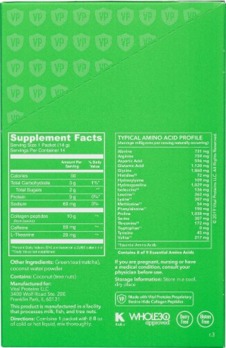 Vital Proteins Matcha Collagen Packets Perspective: right