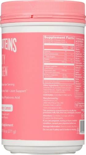 Vital Proteins Beauty Collagen Strawberry Lemon Dietary Supplement Perspective: right