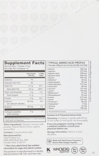 Vital Proteins Vanilla Collagen Creamer Perspective: right