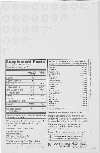 Vital Proteins Collagen Creamer Mocha Packets Perspective: right