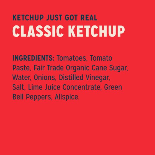 Sir Kensington's Vegan & Paleo Classic Ketchup Gluten-Free Condiment Perspective: right