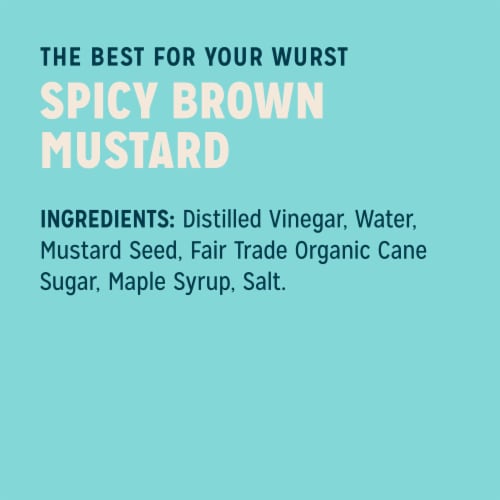 Sir Kensington's Vegan & Paleo Spicy Brown Mustard Gluten-Free Condiment Perspective: right