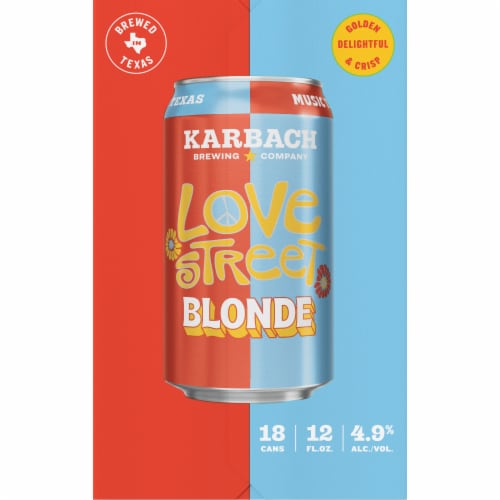Karbach Brewing Company Whole Lotta Love Kolsch Style Blonde Beer Perspective: right