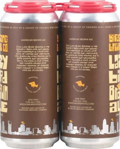 Birdsong Brewing Co. Lazy Bird Brown Ale Perspective: right