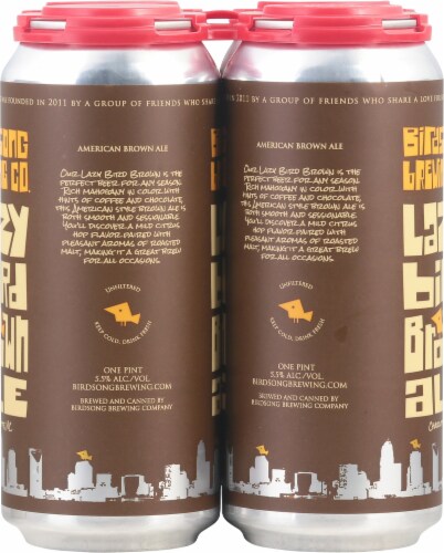 Birdsong Brewing Co. Lazy Bird Brown Ale Perspective: right
