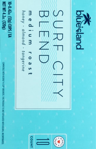 Blue Island Coffee Surf City Blend Medium Roast Coffee Pods Perspective: right
