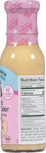 California Olive Ranch® Garlic Apple Cider Vinaigrette Dressing Perspective: right
