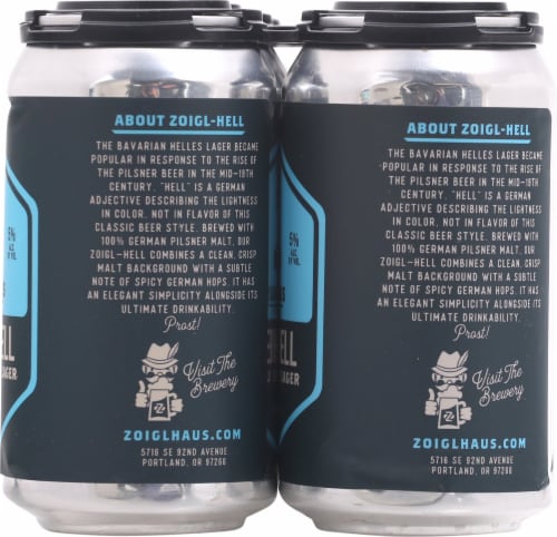 Zoiglhaus Brewing Company Zoigl-Hell German-Style Lager Beer Perspective: right