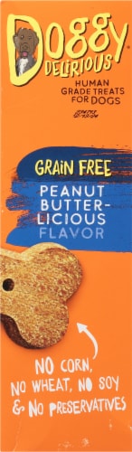 Doggy Delirious Peanut Butter Gluten Free Dog Treats Perspective: right